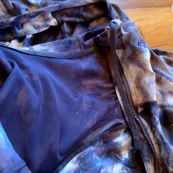 Rae Mode Marble Tie Dye Fitted Jacket Hoodie 2XL NWOT Athletic Zip - Picture 9 of 11